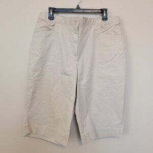 JM Collection Woman khaki bermuda shorts 16W NWT coastal summer